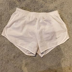 white nike shorts